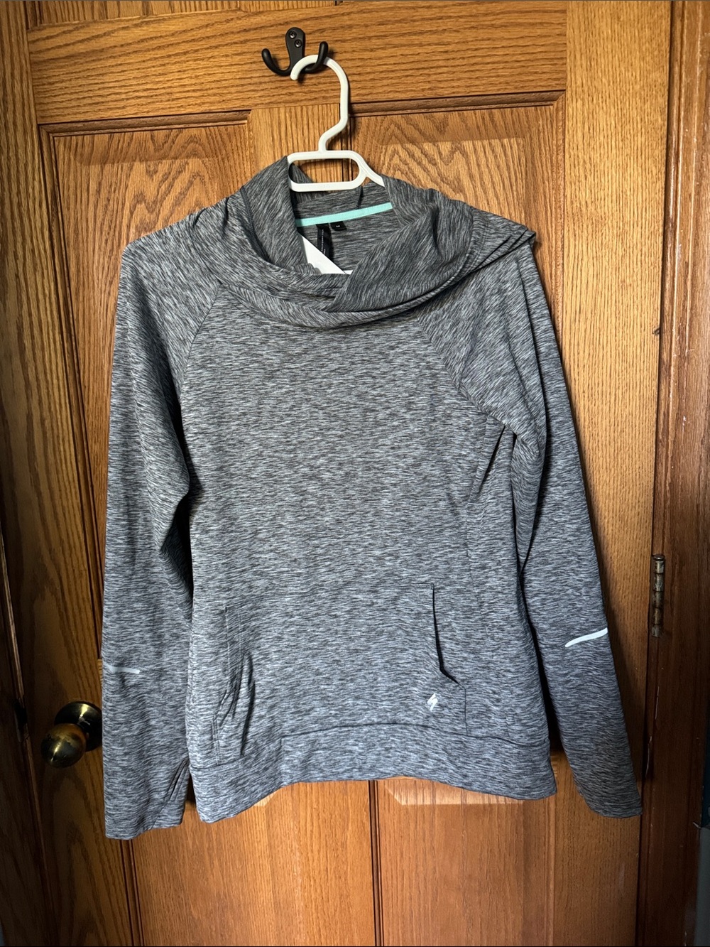 Specialized Gray Heather Cowl Neck Pullover Sweater